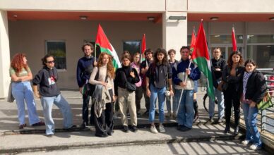 conferenza stampa student per la Palestina al polo piagge contro sanzioni disciplinari di unipi